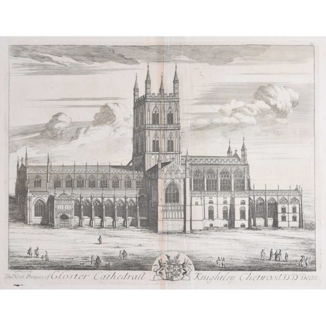 Johannes Kip, 'The North Prospect of Gloster Cathedral' (c.1716) Copper Engraving