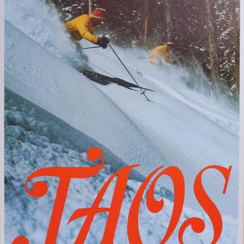 Taos New Mexico USA Vintage Ski Poster 1974 Victor Frohlich and Tom Carrera