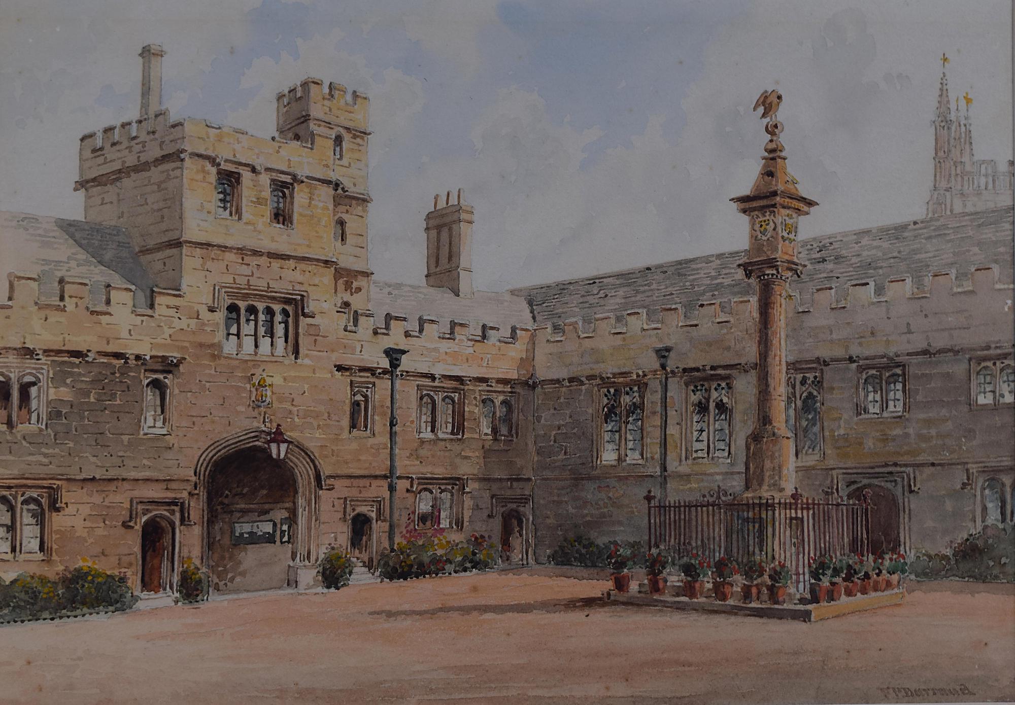 Francis Philip Barraud Magdalen College Oxford watercolour (19th century)