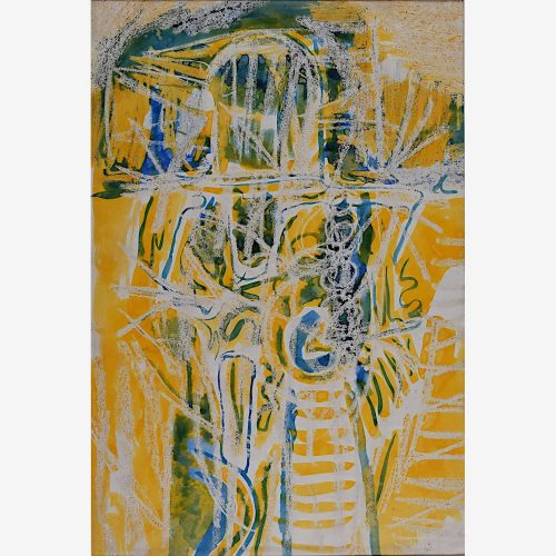 Charles Pulsford Abstract Figure in Yellow and Blue