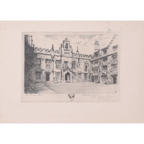 Mabel Oliver Rae Sidney Sussex etching