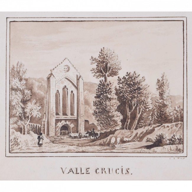 Valle Crucis watercolour