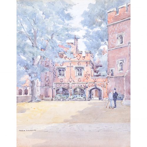 Nora Davison, Eton College Watercolour (c.1920)