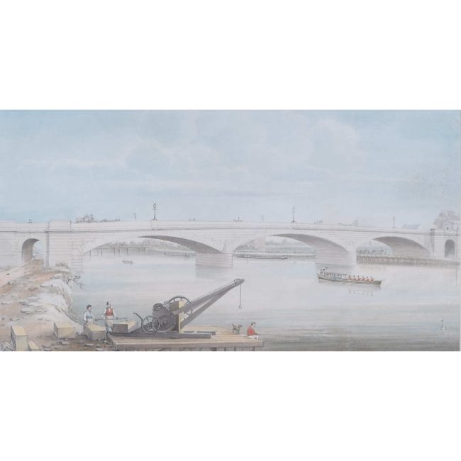 Gideon Yates Staines Bridge watercolour for sale
