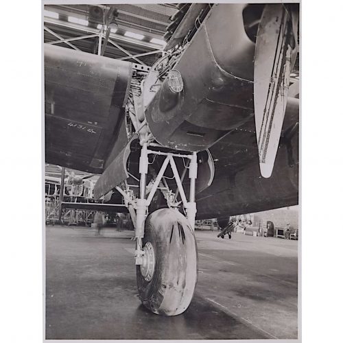 Lancaster Bomber W4131 Undercarriage original photograph