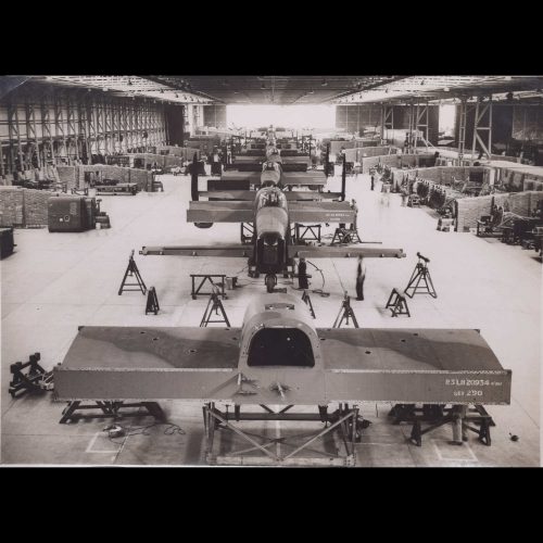 Lancaster Bombers in factory