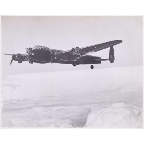 AVro Lancaster "Attacking Flying Bomb Bases" original press photograph