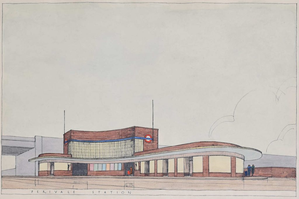 Perivale London Underground 1930s station design by Brian Lewis