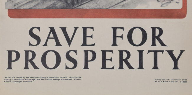 Save for Prosperity - Building Homes for Heroes original vintage poster - Image 6