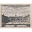 Clare College, Cambridge, an engraving by Pieter van der Aa.