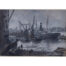 Cecil King, Watercolour view of the Thames and Tower Bridge