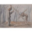 Two Woodcutters, watercolour by George Bissell