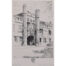 Christ's College Gate, etching by Mabel Oliver Rae