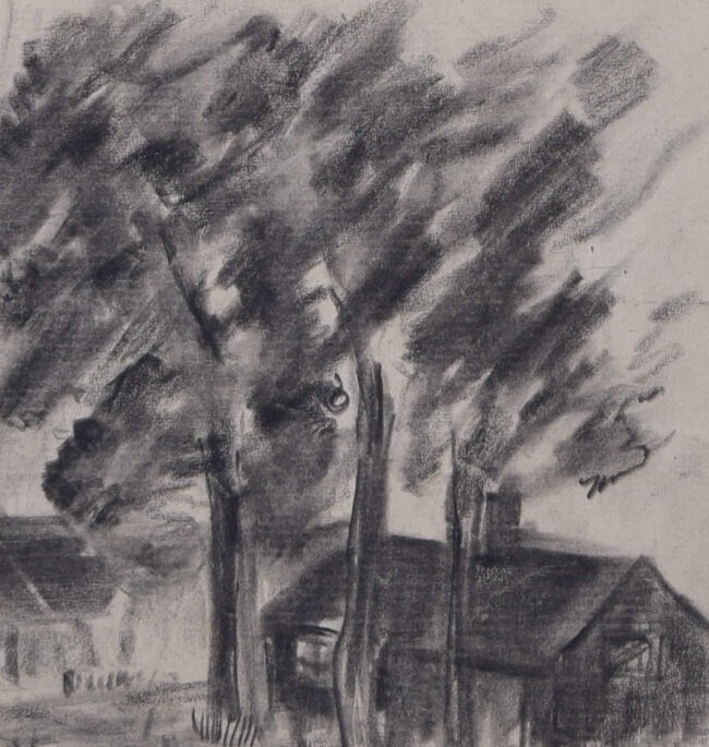 Camp Northampton, charcoal sketch - Image 4