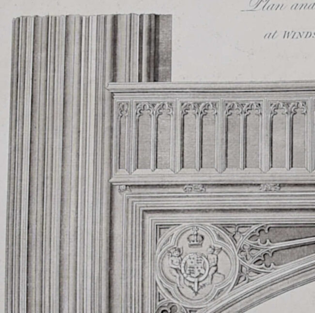 Plan of the Rood Loft in St George's Chapel at Windsor, 1790, engraving by James Basire - Image 2