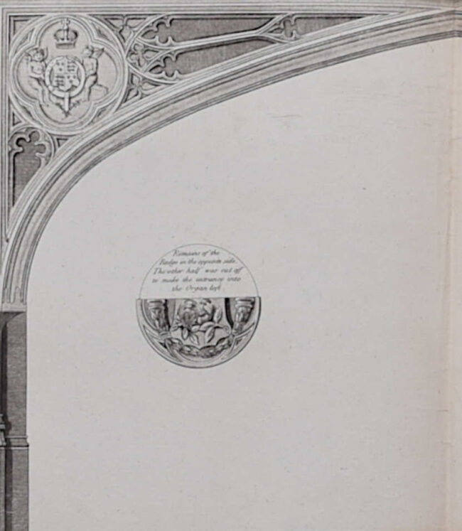 Plan of the Rood Loft in St George's Chapel at Windsor, 1790, engraving by James Basire - Image 3