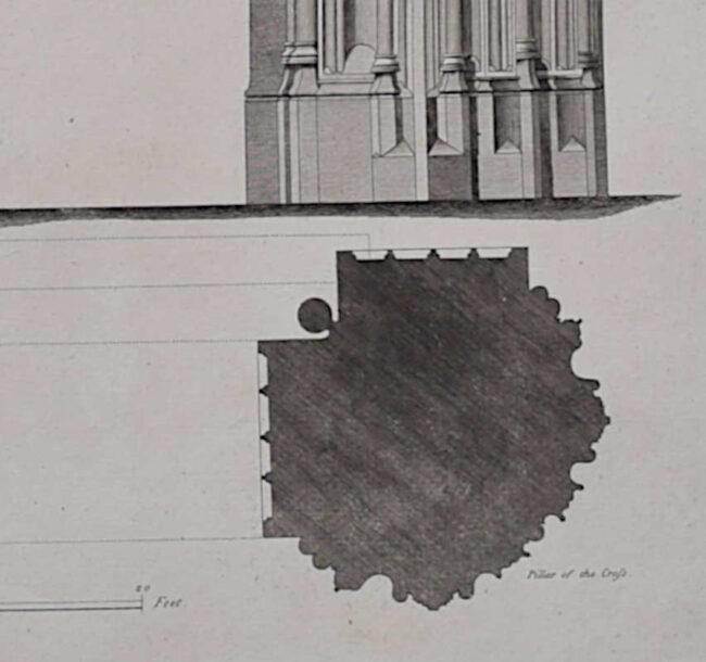Plan of the Rood Loft in St George's Chapel at Windsor, 1790, engraving by James Basire - Image 4