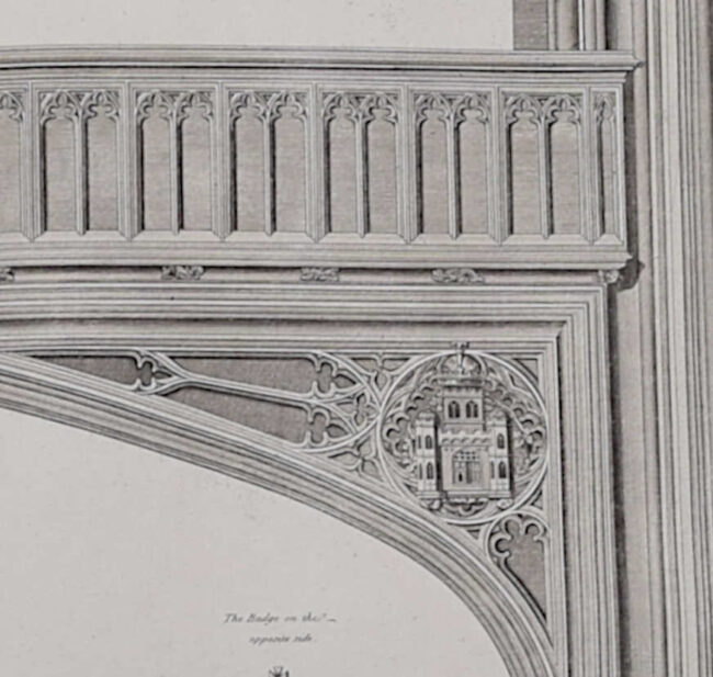 Plan of the Rood Loft in St George's Chapel at Windsor, 1790, engraving by James Basire - Image 5