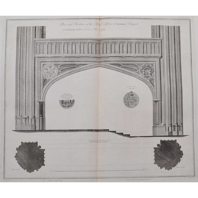 Plan of the Rood Loft in St George's Chapel at Windsor, engraving by John Basire after Henry Elwyn.