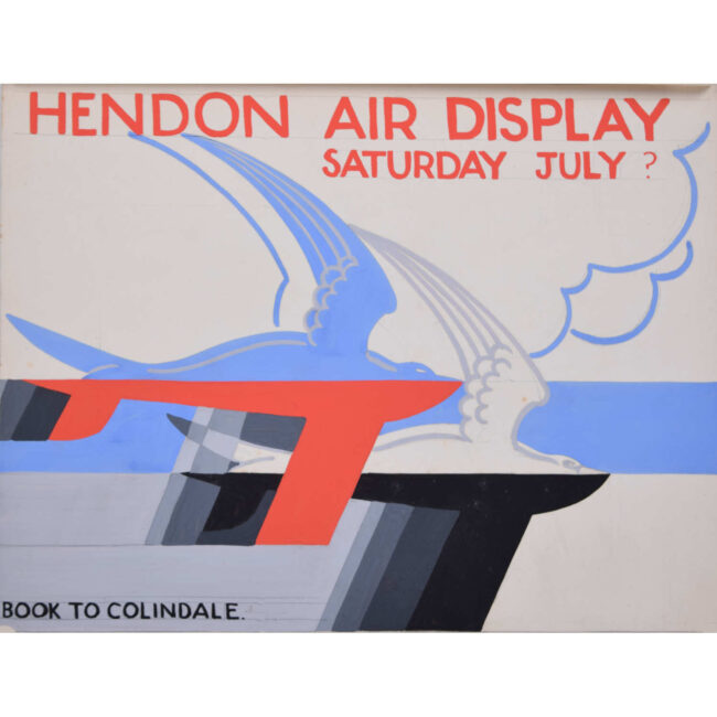 A E Halliwell, Book to Colindale, Underground poster design