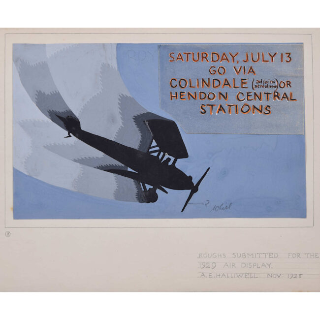 Royal Air Force Display, 1928 art deco poster design by A. E. Halliwell